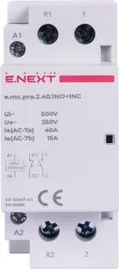 Модульний контактор e.mc.pro.2.40.1NO+1NC, 2р, 40А, 1NO+1NC, 220В №2