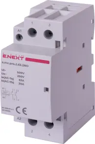 Модульний контактор e.mc.pro.2.63.2NO, 2р, 63А, 2NO, 220В №1