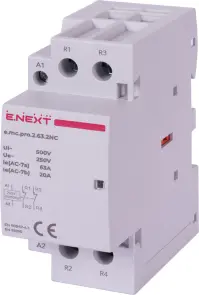 Модульный контактор e.mc.pro.2.63.2NC, 2р, 63А, 2NC, 220В №1