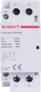 Модульный контактор e.mc.pro.2.63.2NC, 2р, 63А, 2NC, 220В №2