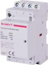 Модульный контактор e.mc.pro.4.25.2NO+2NC, 4р, 25А, 2NO+2NC, 220В