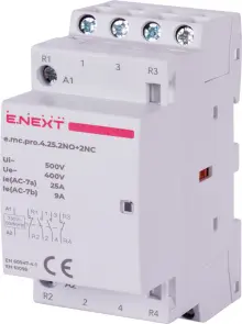 Модульний контактор e.mc.pro.4.25.2NO+2NC, 4р, 25А, 2NO+2NC, 220В №1