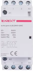 Модульний контактор e.mc.pro.4.25.2NO+2NC, 4р, 25А, 2NO+2NC, 220В №3