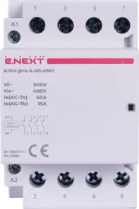 Модульний контактор e.mc.pro.4.40.4NO, 4р, 40А, 4NO, 220В №3