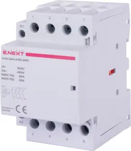 Модульний контактор e.mc.pro.4.63.4NO, 4р, 63А, 4NO, 220В №1
