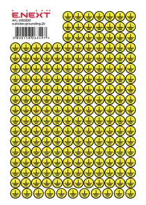 Самоклеящаяся наклейка "Заземление" e.sticker.grounding.20 (20х20х20мм) 200 шт/лист №1