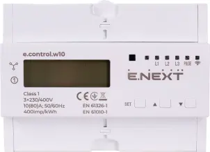 Лічильник трифазний e.control.w10 10(80)А електронний клас 1.0 (некомерц.) багатофункціональний №3