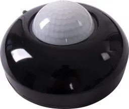 Датчик руху інфрачервоний стельовий e.sensor.pir.07.black(чорний), 360°, IP20