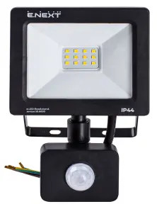 Прожектор світлодіодний з датчиком руху e.LED.flood.stand.sensor.10.6000, 10Вт, 6000К №1