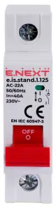 Вимикач навантаження на DIN-рейку e.is.stand.1.125, 1р, 125А №1