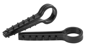 Дюбель - ялинка 10 mm для круглого проводу e.metiz.dowel.fir.black.10, чорний 100 шт. №2