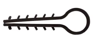 Дюбель - ялинка 10 mm для круглого проводу e.metiz.dowel.fir.black.10, чорний 100 шт. №3