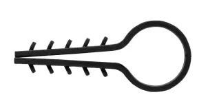 Дюбель - ялинка 20 mm для круглого проводу e.metiz.dowel.fir.black.20, чорний 50 шт. №2