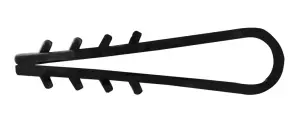 Дюбель - ялинка 6 mm для круглого проводу e.metiz.dowel.fir.black.6, чорний 100 шт. №2