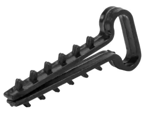 Дюбель - ялинка 14 mm для плоского проводу e.metiz.dowel.flat.fir.black.14, чорний 100 шт. №2