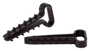 Дюбель - ялинка 14 mm для плоского проводу e.metiz.dowel.flat.fir.black.14, чорний 100 шт. №3