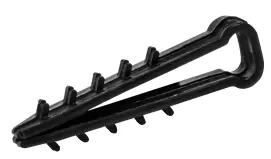 Дюбель - ялинка 8 mm для плоского проводу e.metiz.dowel.flat.fir.black.8, чорний 100 шт.