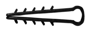 Дюбель - ялинка 8 mm для плоского проводу e.metiz.dowel.flat.fir.black.8, чорний 100 шт. №2