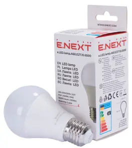 Лампа светодиодная e.LED.lamp.A60.E27.10.6500, 10Вт, 6500К №2
