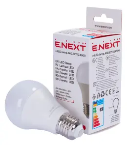 Лампа світлодіодна e.LED.lamp.A60.E27.12.6500, 12Вт, 6500К №2