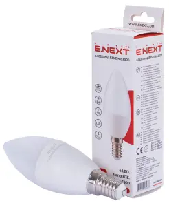 Лампа світлодіодна e.LED.lamp.B35.E14.8.6500 №2