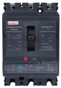 Силовий автоматичний вимикач e.industrial.ukm.100R.40 з регулюванням, 3р, 40А №1