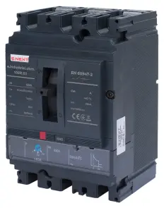 Силовий автоматичний вимикач e.industrial.ukm.100R.63 з регулюванням, 3р, 63А №1