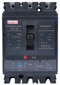 Силовой автоматический выключатель e.industrial.ukm.100R.100 с регулировкой, 3р, 100А №2