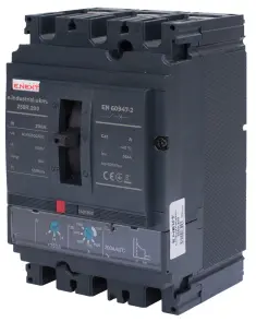 Силовой автоматический выключатель e.industrial.ukm.250R.200 с регулировкой, 3р, 200А №1