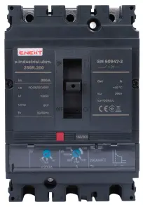 Силовой автоматический выключатель e.industrial.ukm.250R.200 с регулировкой, 3р, 200А №2