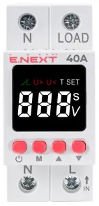 Реле контроля напряжения однофазное 40А с индикацией e.control.v40 №2