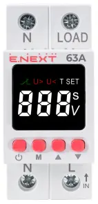 Реле контролю напруги однофазне 63А з індикацією e.control.v63 №2