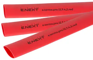 Термоусаджувальна трубка з клейовим шаром e.termo.pro.12,7.4,2.red, 12,7/4,2, 1м, червона №1
