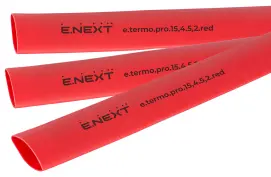 Термоусадочная трубка с клеевым слоем e.termo.pro.15,4.5,2.red, 15,4/5,2, 1м, красная