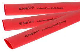 Термоусадочная трубка с клеевым слоем e.termo.pro.19,1.6,3.red, 19,1/6,3, 1м, красная