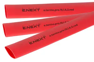 Термоусадочная трубка с клеевым слоем e.termo.pro.19,1.6,3.red, 19,1/6,3, 1м, красная №1