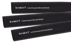 Термоусаджувальна трубка з клейовим шаром e.termo.pro.19,1.6,3.black, 19,1/6,3, 1м, чорна купити в Києві