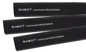 Термоусадочная трубка с клеевым слоем e.termo.pro.19,1.6,3.black, 19,1/6,3, 1м, черная №1