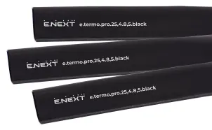 Термоусаджувальна трубка з клейовим шаром e.termo.pro.25,4.8,5.black, 25,4/8,5, 1м, чорна №1