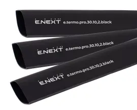 Термоусадочная трубка с клеевым слоем e.termo.pro.30.10,2.black, 30/10,2, 1м, черная