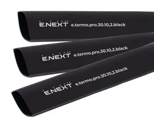 Термоусаджувальна трубка з клейовим шаром e.termo.pro.30.10,2.black, 30/10,2, 1м, чорна №1