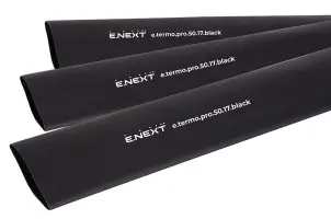 Термоусадочная трубка с клеевым слоем e.termo.pro.50.17.black, 50/17, 1м, черная №1