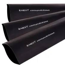 Термоусаджувальна трубка з клейовим шаром e.termo.pro.60.20.black, 60/20, 1м, чорна