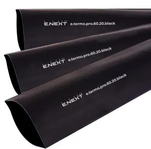 Термоусадочная трубка с клеевым слоем e.termo.pro.60.20.black, 60/20, 1м, черная №1