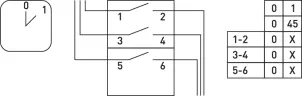 Пакетный переключатель LK40/2.211-ОВ/45 в корпусе, 3p, 0-1, 40А, IP44 №5