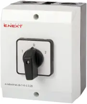 Пакетный переключатель в корпусе e.industrial.sb.1-0-2.3.20, 3р, 20А (1-0-2)