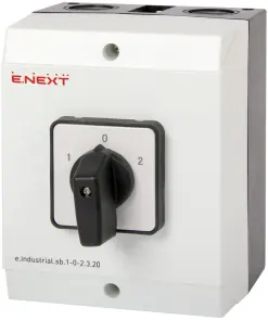 Пакетный переключатель в корпусе e.industrial.sb.1-0-2.3.20, 3р, 20А (1-0-2) №1