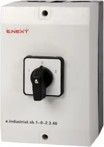 Пакетный переключатель в корпусе e.industrial.sb.1-0-2.3.40, 3р, 40А (1-0-2) №1