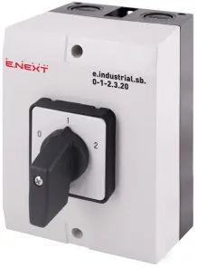 Пакетный переключатель в корпусе e.industrial.sb.0-1-2.3.20, 3р, 20А (0-1-2) №1
