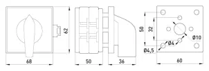 Пакетный переключатель LK63/2.211-SP/45 щитовой, на DIN – рейку, 3p, 0-1, 63А №5